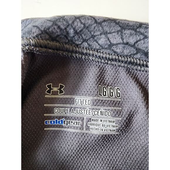 UNDER ARMOUR Blue Printed Qualifier 1/4 Zip Running Casual Pullover Jacket SZ L - Picture 5 of 8